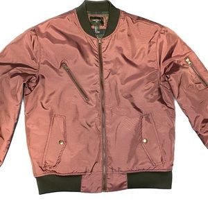 Forever 21 Mens Maroon Bomber Jacket